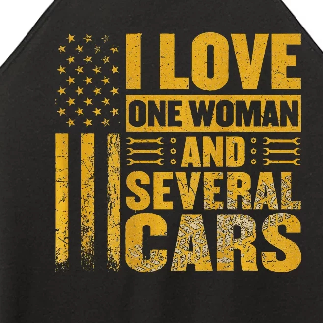 I Love One Woman And Several Cars Mechanic Car Women’s Perfect Tri Rocker Tank