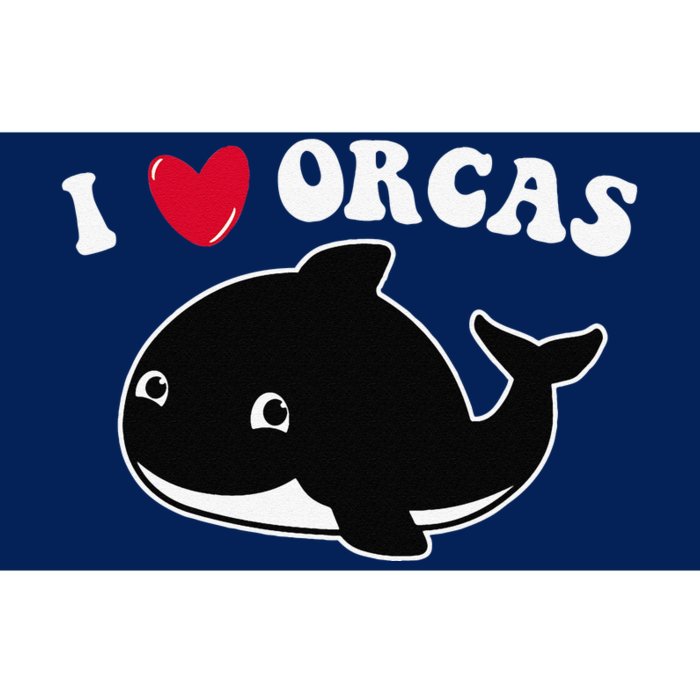 I LOVE ORCAS Heart Cute Baby Killer Whale Bumper Sticker