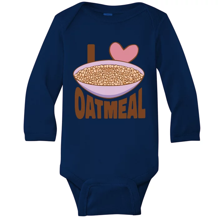 I Love Oatmeal Baby Long Sleeve Bodysuit