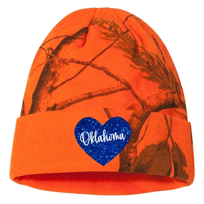 I Love Oklahoma Usa Heart Cute Gift Kati - 12in Camo Beanie