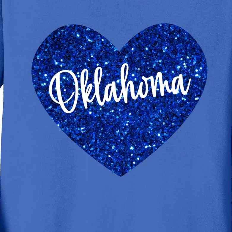 I Love Oklahoma Usa Heart Cute Gift Kids Long Sleeve Shirt