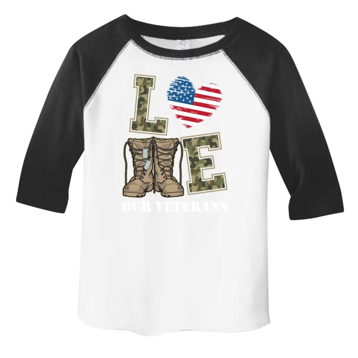 I Love Our American Military Veterans Gift Toddler Fine Jersey T-Shirt