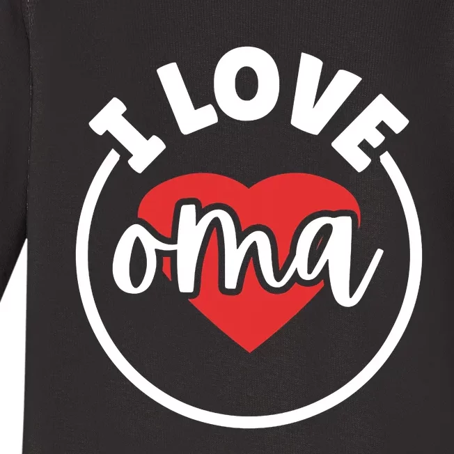 I Love Oma Baby Long Sleeve Bodysuit