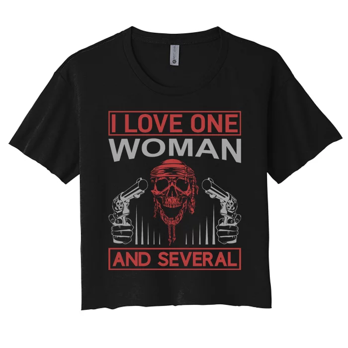 I Love One Woman And Several Women's Crop Top Tee