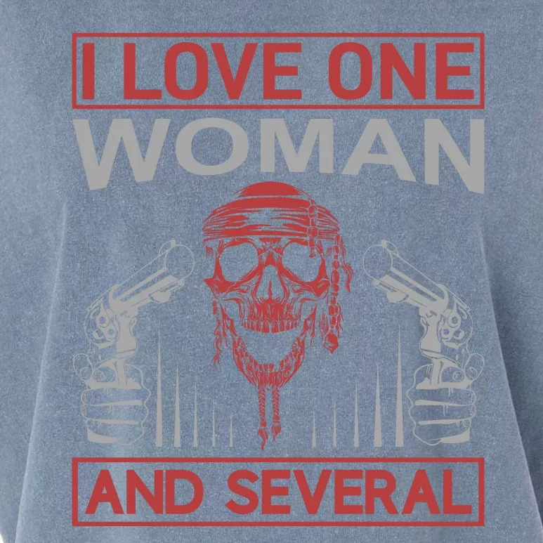 I Love One Woman And Several Garment-Dyed Women's Muscle Tee