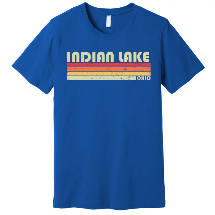 Indian Lake Ohio Funny Fishing Camping Summer Gift Great Gift Premium T-Shirt