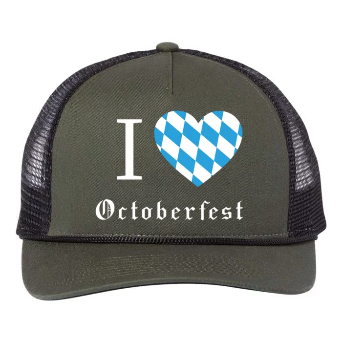 I Love Octoberfest Retro Rope Trucker Hat Cap