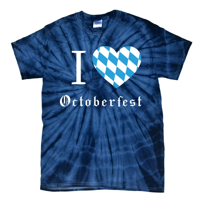 I Love Octoberfest Tie-Dye T-Shirt