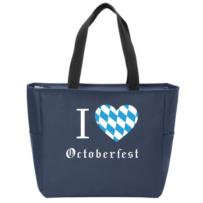 I Love Octoberfest Zip Tote Bag