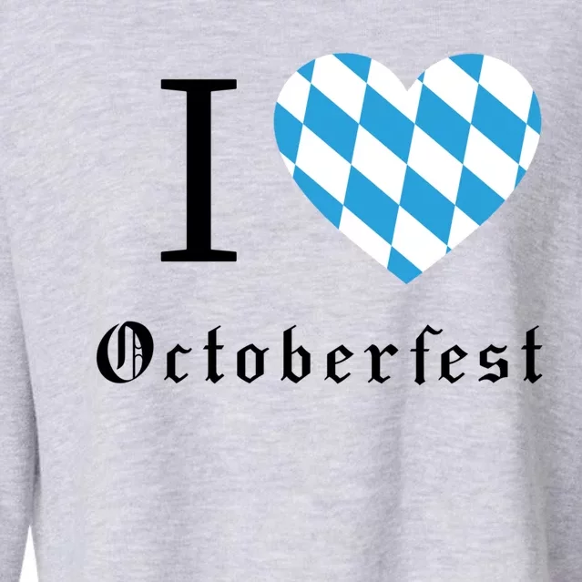 I Love Octoberfest Cropped Pullover Crew