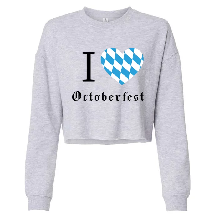 I Love Octoberfest Cropped Pullover Crew