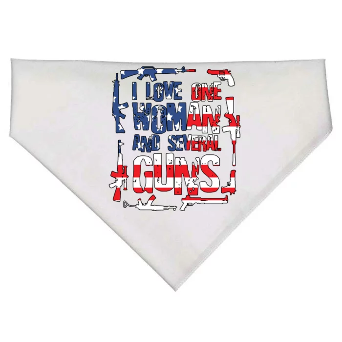 I Love One Woman And Several Guns USA-Made Doggie Bandana