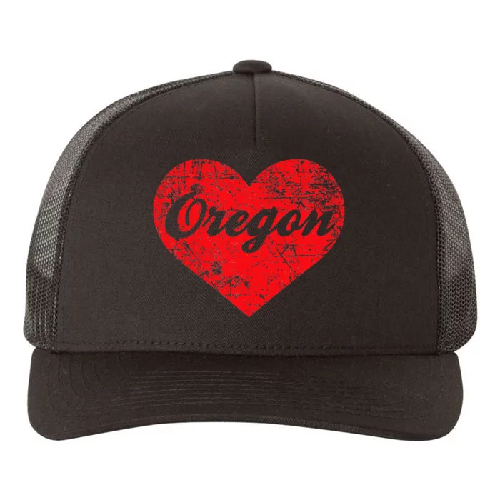 I Love Oregon Heart State Pride West Coast Yupoong Adult 5-Panel Trucker Hat