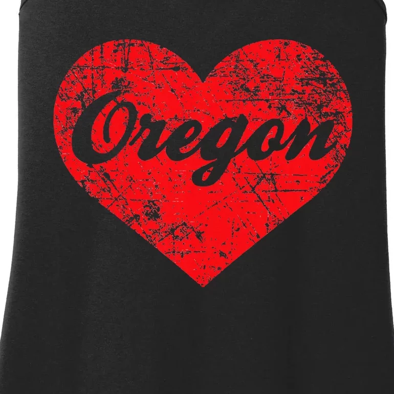 I Love Oregon Heart State Pride West Coast Ladies Essential Tank