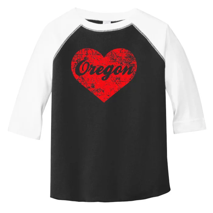 I Love Oregon Heart State Pride West Coast Toddler Fine Jersey T-Shirt