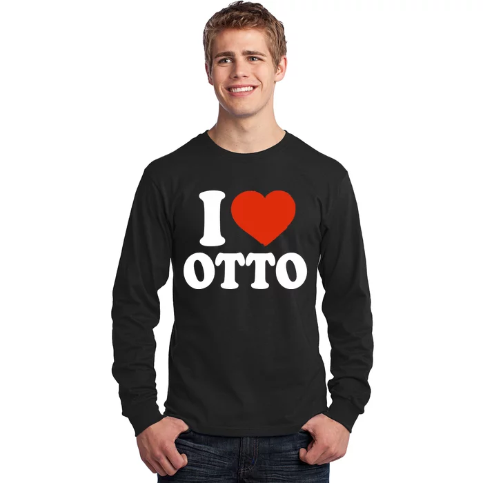 I Love Otto I Heart Otto Red Heart Valentine Long Sleeve Shirt