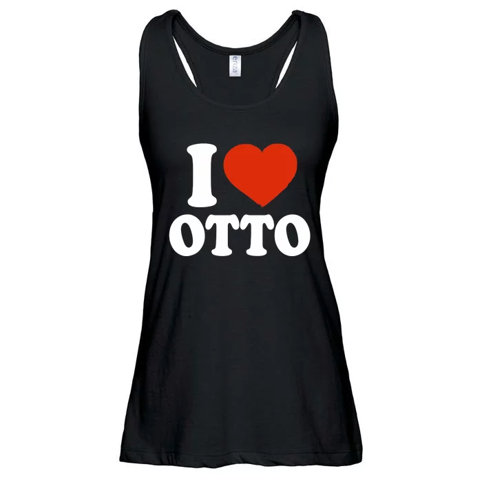 I Love Otto I Heart Otto Red Heart Valentine Ladies Essential Flowy Tank