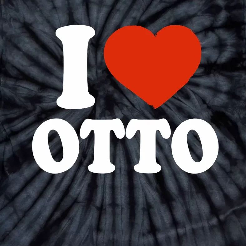 I Love Otto I Heart Otto Red Heart Valentine Tie-Dye T-Shirt