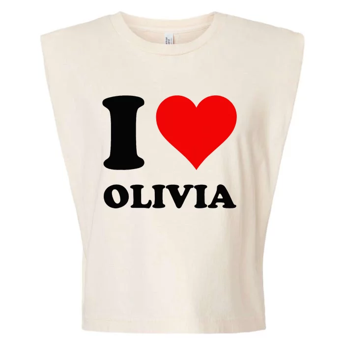 I Love Olivia Garment-Dyed Women's Muscle Tee