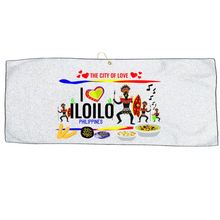 Iloilo Philippines Large Microfiber Waffle Golf Towel