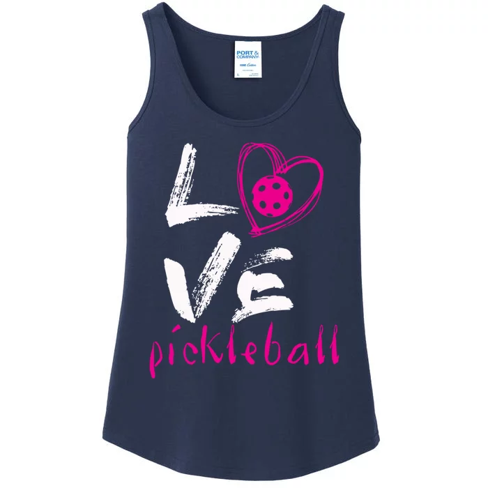 I Love Pickleball Meaningful Gift Funny Pickle Ball Tee For Player Cool Gift Ladies Essential Tank