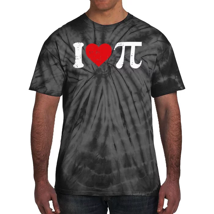 I Love Pi Day Cute Heart Math Symbols Teacher Student Tie-Dye T-Shirt