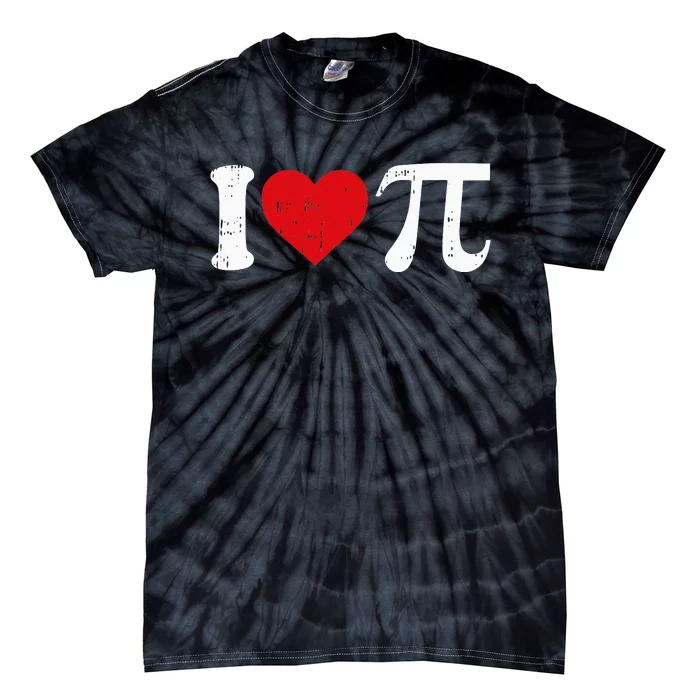 I Love Pi Day Cute Heart Math Symbols Teacher Student Tie-Dye T-Shirt