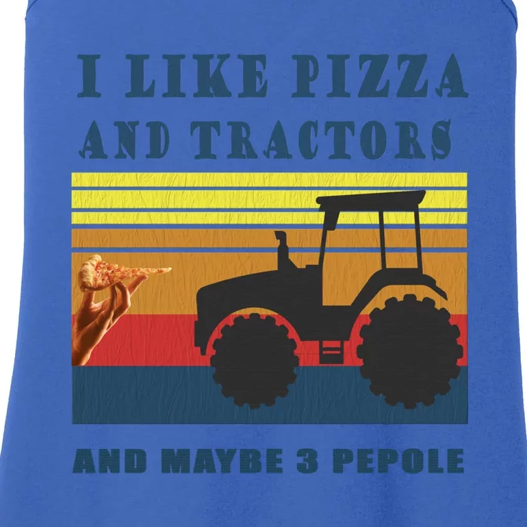 I Like Pizza And Tractors And Maybe 3 People Gift Ladies Essential Tank