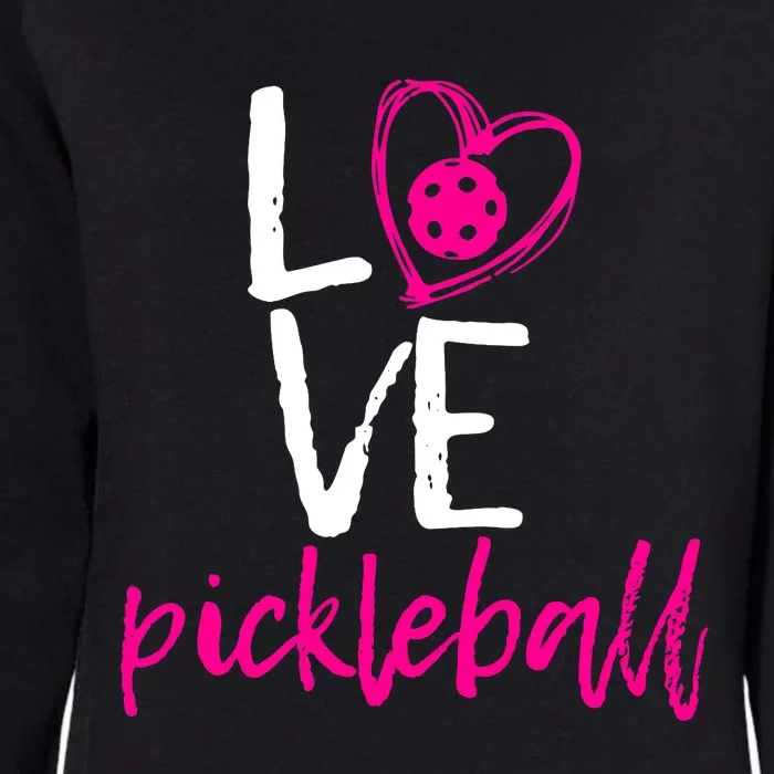 I Love Pickleball Womens California Wash Sweatshirt