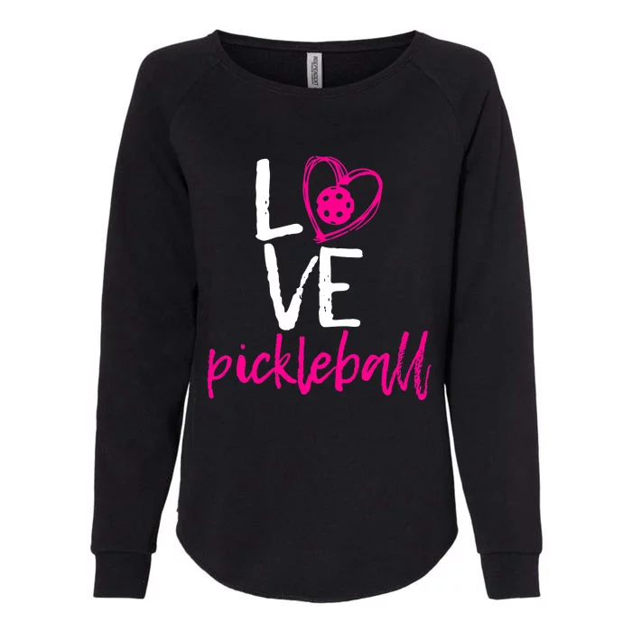 I Love Pickleball Womens California Wash Sweatshirt