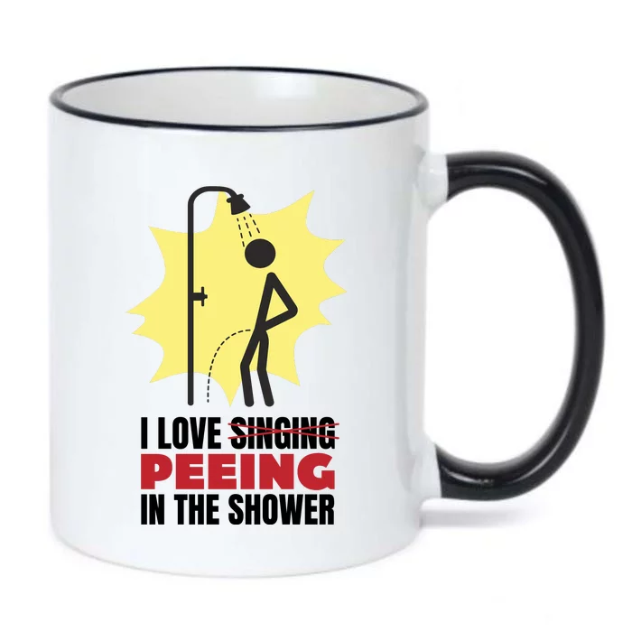 I Love Peeing In The Shower Funny Singing Black Color Changing Mug