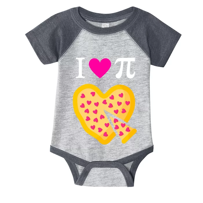 I Love Pi Valentine's Pizza Heart Math Teacher Infant Baby Jersey Bodysuit