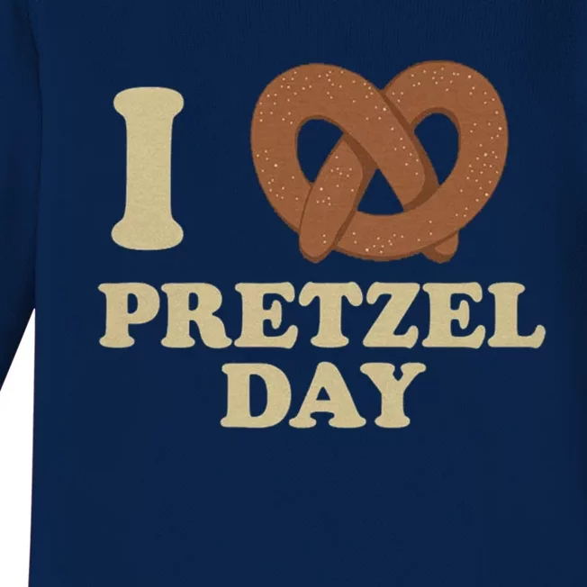 I Love Pretzel Daygift Funny Office Weargift Funny Funny Gift Meaningful Gift Baby Long Sleeve Bodysuit