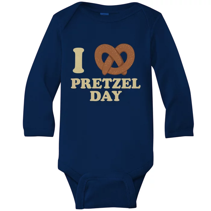 I Love Pretzel Daygift Funny Office Weargift Funny Funny Gift Meaningful Gift Baby Long Sleeve Bodysuit