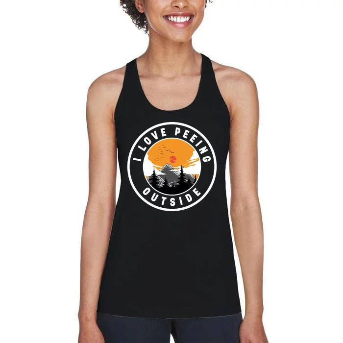 I Love Peeing Outside Women's Racerback Tank