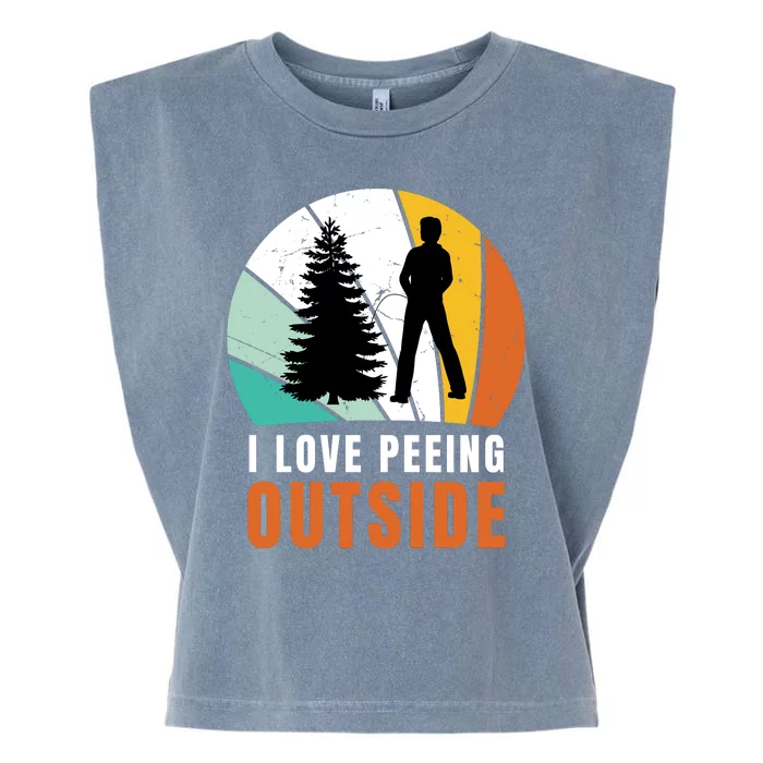 I Love Peeing Outside Garment-Dyed Women's Muscle Tee