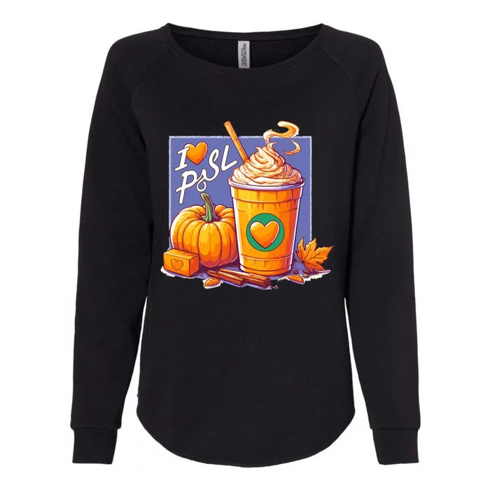 I Love Psl Passion For Pumpkin Spice Latte A Love Story In A Cup Womens California Wash Sweatshirt