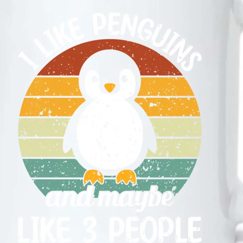 I Like Penguins And Maybe Like 3 People Retro Penguin Gift Black Color Changing Mug