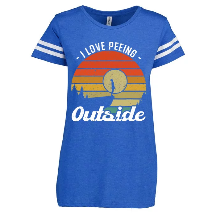 I Love Peeing Outside - Camper and Hiker Enza Ladies Jersey Football T-Shirt