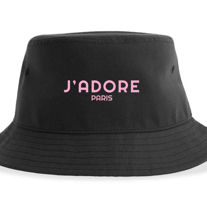 I Love Paris Frensh Saying Jadore Paris Sustainable Bucket Hat