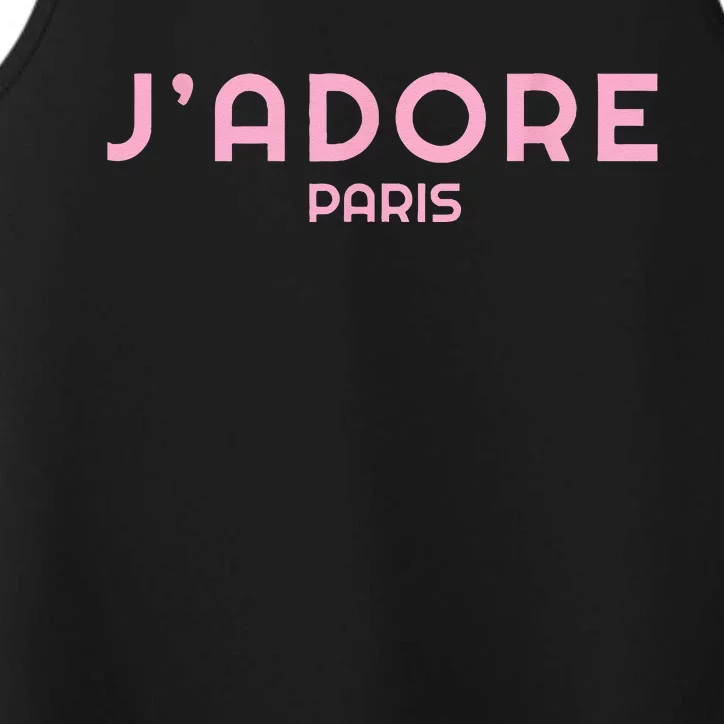 I Love Paris Frensh Saying Jadore Paris Performance Tank