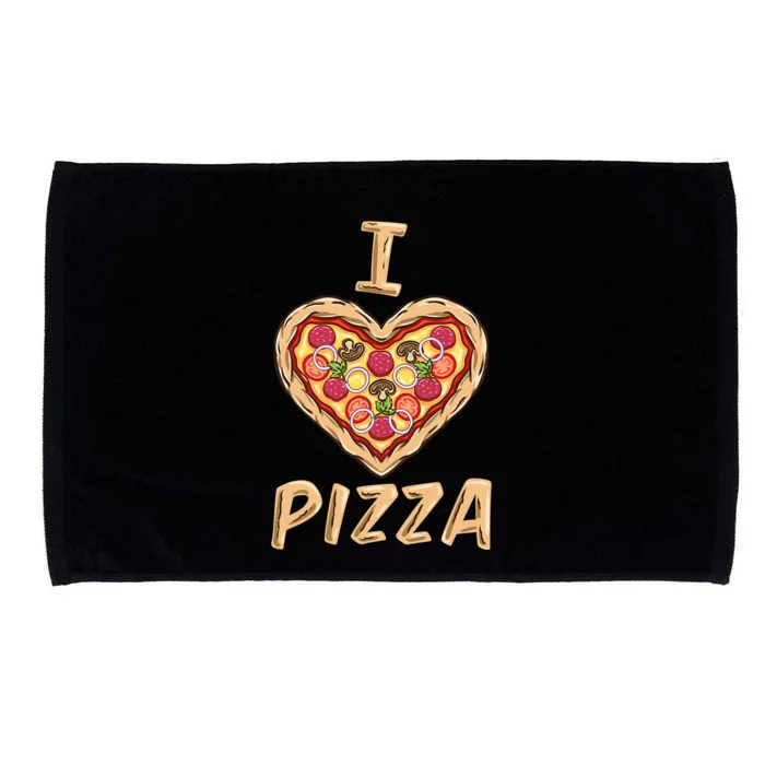 I Love Pizza For Pizza Lover Microfiber Hand Towel