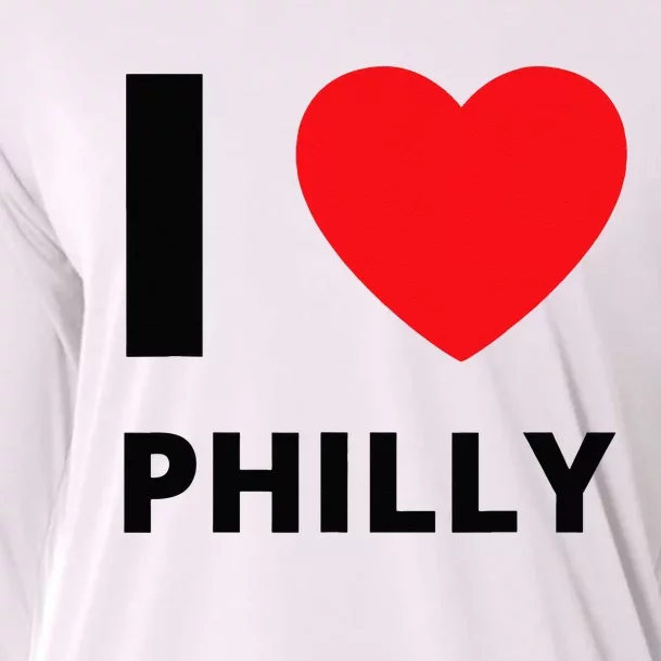 I Love Philly Heart Pennsylvania Love Fan Apparel Cooling Performance Long Sleeve Crew