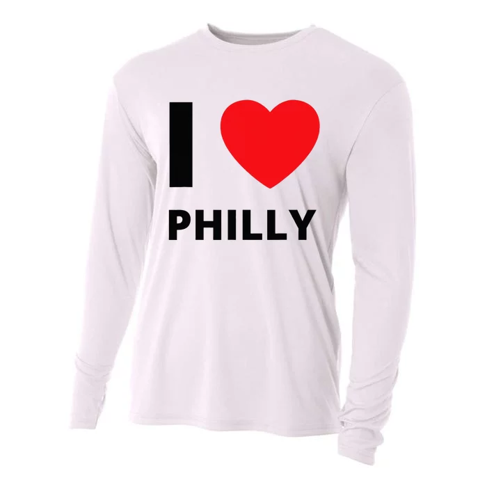 I Love Philly Heart Pennsylvania Love Fan Apparel Cooling Performance Long Sleeve Crew