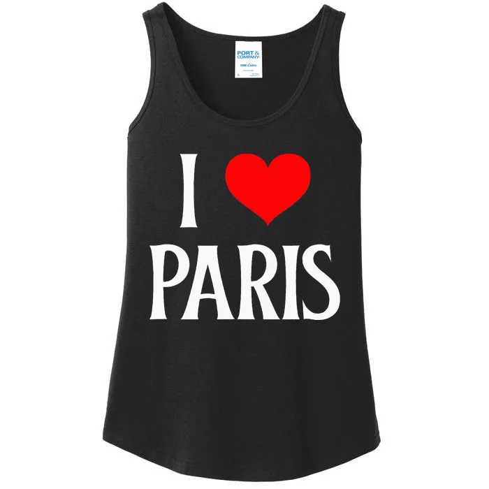 I Love Paris I Heart Paris France Family Travel Souvenir Ladies Essential Tank