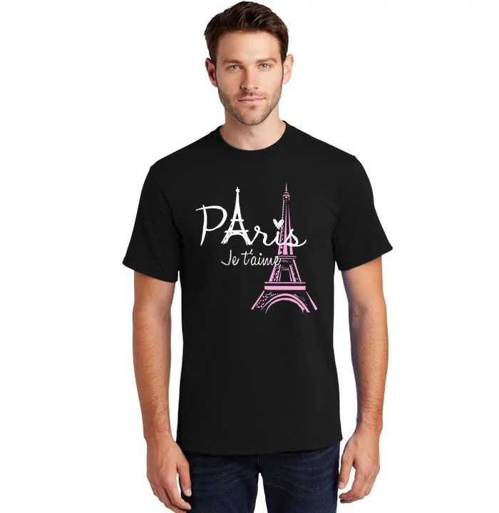 I Love Paris Eiffel Tower France French Souvenir Tall T-Shirt