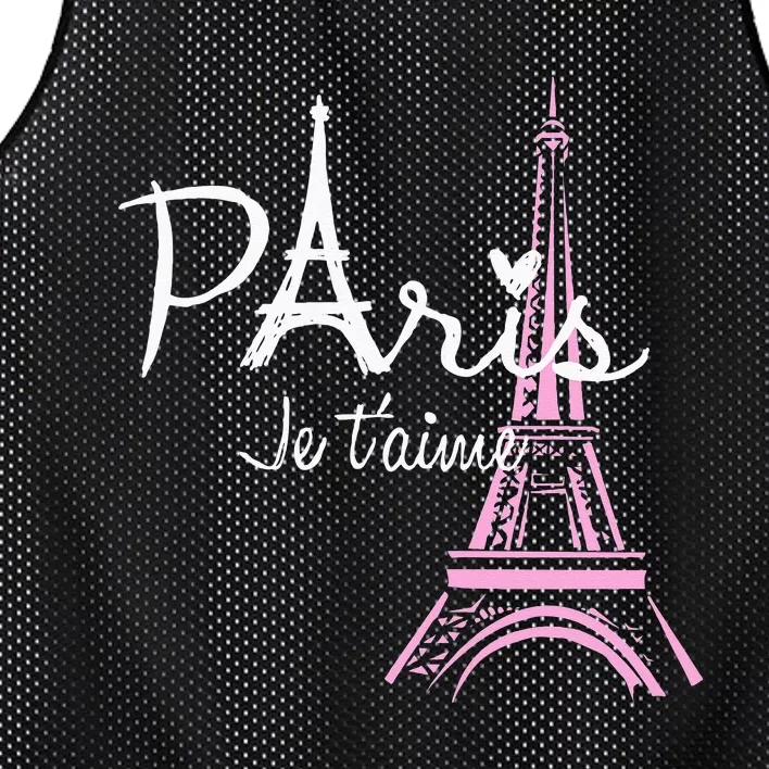 I Love Paris Eiffel Tower France French Souvenir Mesh Reversible Basketball Jersey Tank