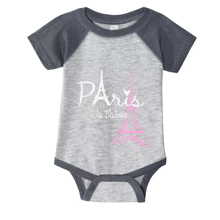 I Love Paris Eiffel Tower France French Souvenir Infant Baby Jersey Bodysuit