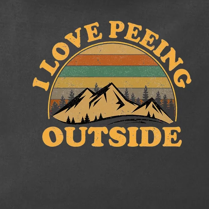 I Love Peeing Outside funny Camping Hiking Zip Tote Bag