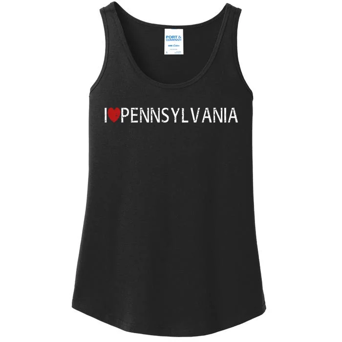 I Love Pennsylvania Ladies Essential Tank